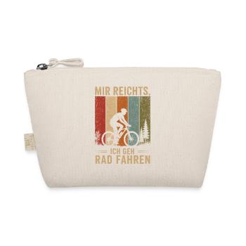 Mir reichts Ich geh Rad fahren Vintage Radfahrer - Bio-Täschchen - Natur - Vorne