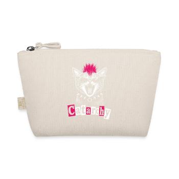 Catarchy Funny Punk Cat Girl Women - Organic Pouch - nature - Front