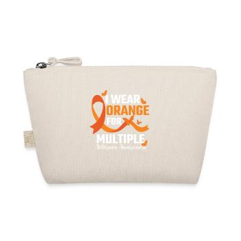 MS-Bewusstsein für Multiple Sklerose Orange Ribbon - Bio-Täschchen - Natur - Vorne