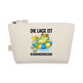 Die Lage Ist Besäufniserregend Frosch - Bio-Täschchen - Natur - Vorne