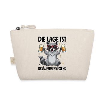 Die Lage Ist Besäufniserregend mit Waschbär - Bio-Täschchen - Natur - Vorne