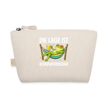 Die Lage Ist Besäufniserregend mit Frosch - Bio-Täschchen - Natur - Vorne