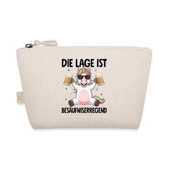 Die Lage Ist Besäufniserregend Einhorn - Bio-Täschchen - Natur - Vorne