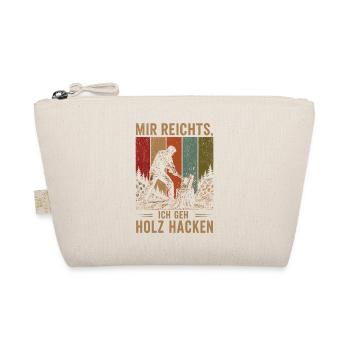 Mir reichts Ich geh Holz hacken Vintage Holzfäller - Bio-Täschchen - Natur - Vorne