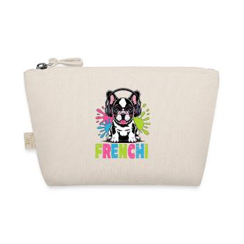 Bouledogue français Frenchi avec casque - Trousse biologique - nature - Devant