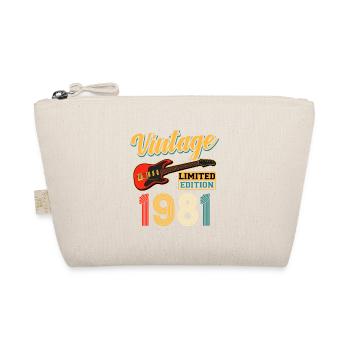 Vintage 1981 Guitar Limited Edition Design - Bio-Täschchen - Natur - Vorne