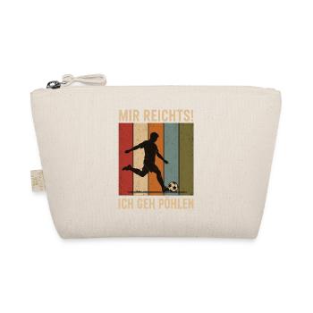 Mir reichts Ich geh pöhlen Retro Fußball Shirt - Bio-Täschchen - Natur - Vorne