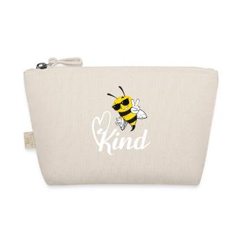 Sei freundlich Biene Friedenszeichen niedliche Honigbienen-Kunst - Bio-Täschchen - Natur - Vorne