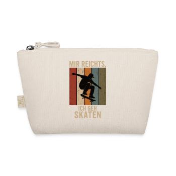 Mir reichts Ich geh skaten Retro Skater Shirt - Bio-Täschchen - Natur - Vorne