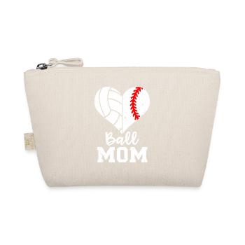 Ball Mom Heart Split - Organic Pouch - nature - Front