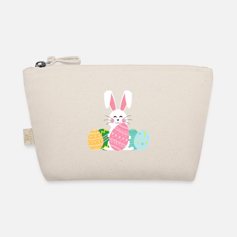 Pastell-Osterhase mit Eiern Bio-Täschchen