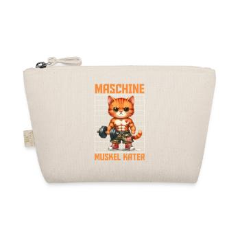 Gym MASCHINE MUSKEL KATER Bodybuilder Lustig - Bio-Täschchen - Natur - Vorne