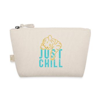 Just Chill Tiger – Entspannter Spruch - Bio-Täschchen - Natur - Vorne