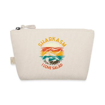 Sharkasm I Love Salad Retro Shark Humor - Organic Pouch - nature - Front