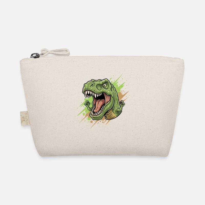 Angry T Rex with a splash of color Organic Pouch