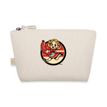 Retro Sausage Snack Girl - Organic Pouch - nature - Front