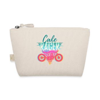 Motorcycle – Gift Idea Café Racer Retro - Organic Pouch - nature - Front