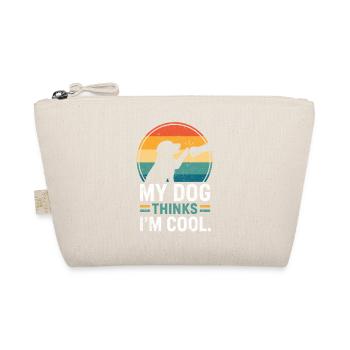 My dog thinks I'm cool - Organic Pouch - nature - Front