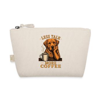 Less Talk More Coffee Labrador Kaffee Shirt - Organic Pouch - nature - Front