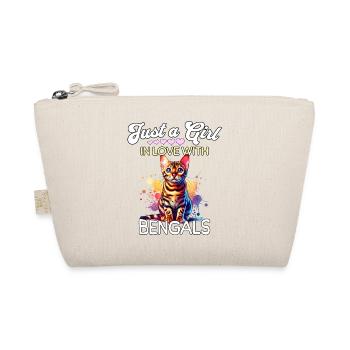 Bengal Cat Girl - Organic Pouch - nature - Front