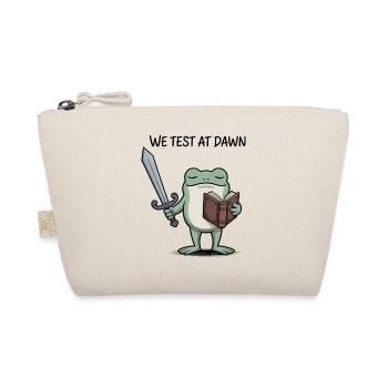 Dawn Frog Knight: Sword & Book - Organic Pouch - nature - Front