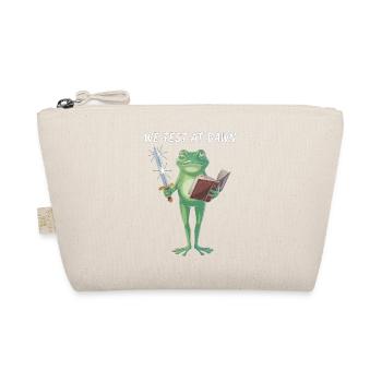 Dawn Quest Frog Sword and Scroll - Organic Pouch - nature - Front