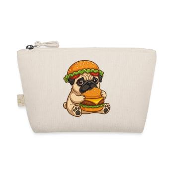 Propriétaire de dessin animé carlin mignon, burger de restauration rapide - Trousse biologique - nature - Devant