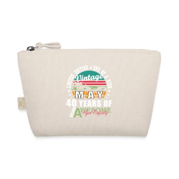 Vintage Mai 40 Jahre Jubiläum - Bio-Täschchen - Natur - Vorne