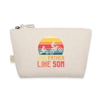 Vater & Sohn Motocross Retro Sunset - Bio-Täschchen - Natur - Vorne
