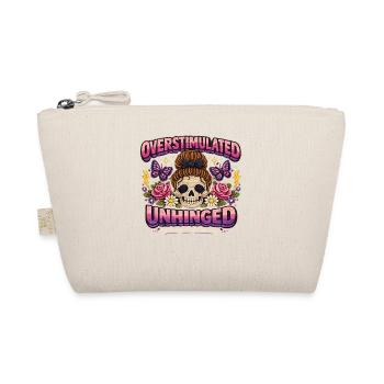 Overstimulated Unhinged Patch Skeleton Gift - Organic Pouch - nature - Front