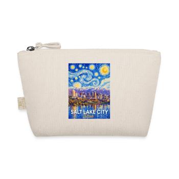 Salt Lake City Skyline Van Gogh Style - Organic Pouch - nature - Front