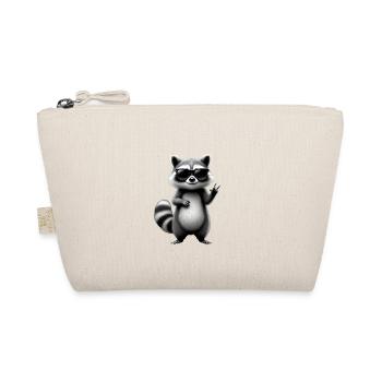Raccoon with sunglasses - Organic Pouch - nature - Front