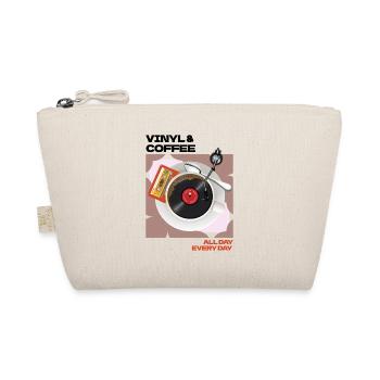 Vinyl & Coffee All Day Every Day - Organic Pouch - nature - Front