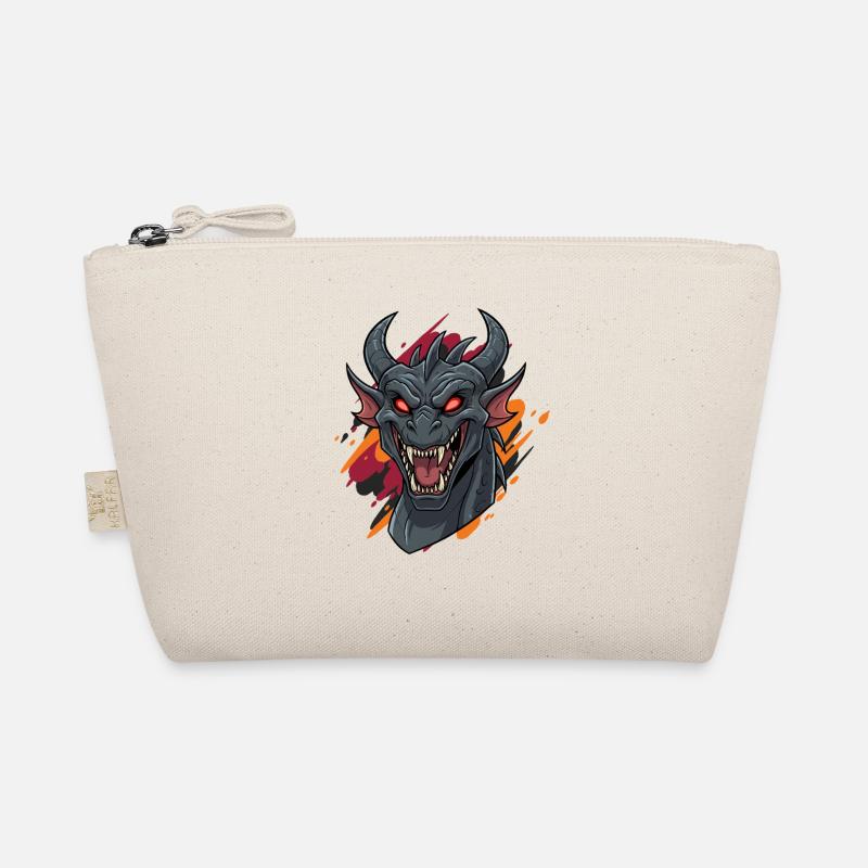 Dragon head with fire accents Organic Pouch
