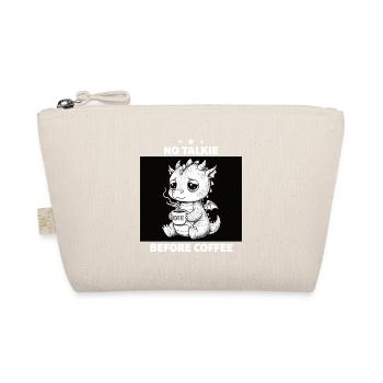 No Conversation Before Coffee Lover Dragon - Organic Pouch - nature - Front