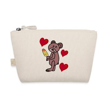Teddy Eis Eiskrem Kinder Kind  Bär Herzen - Trousse biologique - nature - Devant