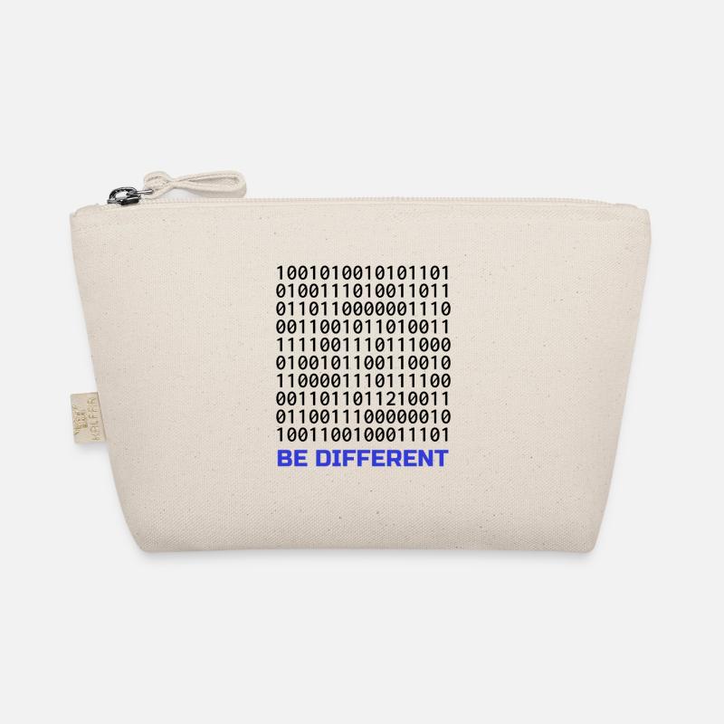 Be Different: Binäres Muster mit Botschaft Bio-Täschchen
