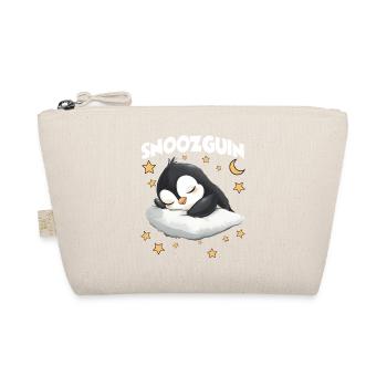 Snoozguin Pinguin Schlafmützen Langschläfer - Bio-Täschchen - Natur - Vorne