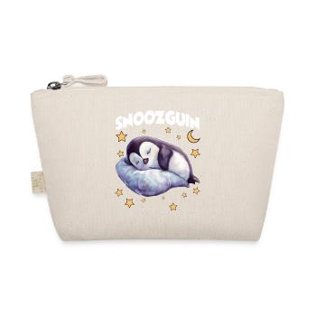 Pinguin Pyjama Snoozguin Langschläfer Schlafmützen - Bio-Täschchen - Natur - Vorne