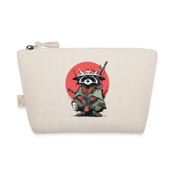 Raccoon Samurai in Red Moon - Organic Pouch - nature - Front