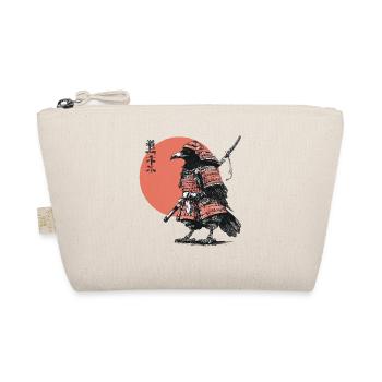 Raven Samurai in Armor Ukiyoe Sunset - Organic Pouch - nature - Front