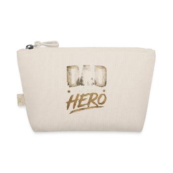 Papa Hero – Father Figure Graphic - Organic Pouch - nature - Front
