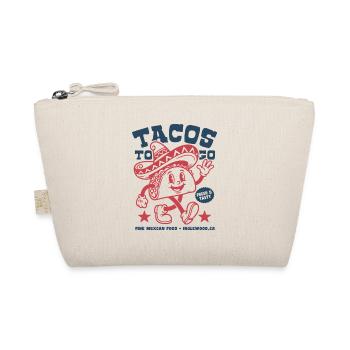 Tacos To Go | Fröhlicher Taco Sombrero Cartoon - Bio-Täschchen - Natur - Vorne