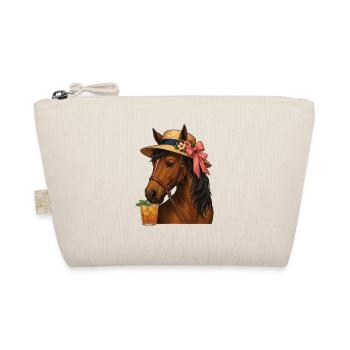 Race Day Hat Horse Racing Derby Party Style - Organic Pouch - nature - Front