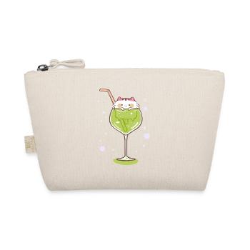 Gin cat ginglass kitty drink celebrate party - Organic Pouch - nature - Front