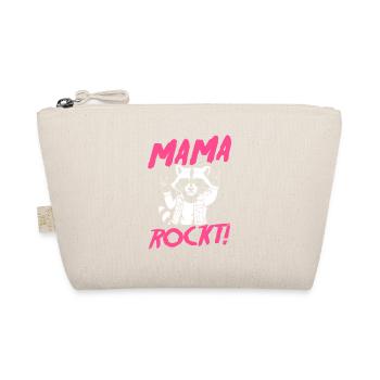 Waschbär Mutter Coole Rocker Mama - Bio-Täschchen - Natur - Vorne