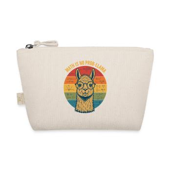 Math Is No Prob-Llama Math Teacher Shirt - Organic Pouch - nature - Front