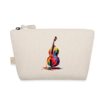 Double bass with dripping paint - Organic Pouch - nature - Front