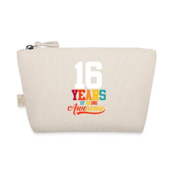 Sixteen Years Of Being Awesome - Organic Pouch - nature - Front