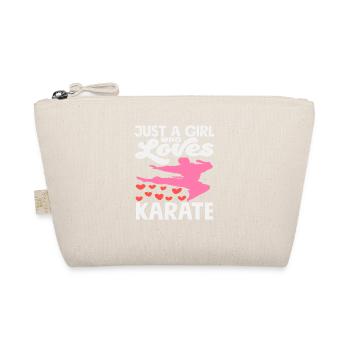 Just a girl who loves karate martial arts - Organic Pouch - nature - Front